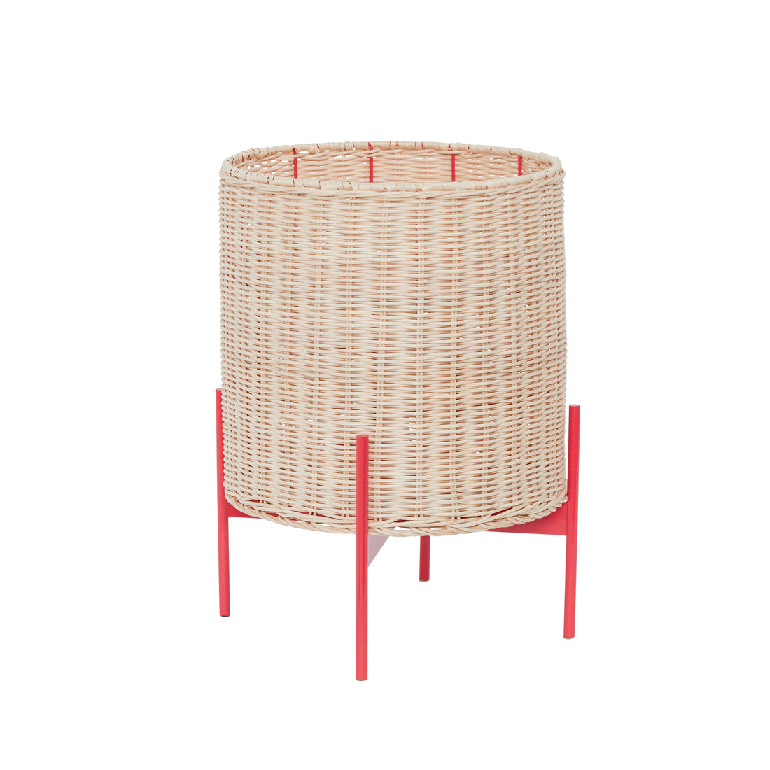Splint Pot Nature/Red - Ø30xh40cm