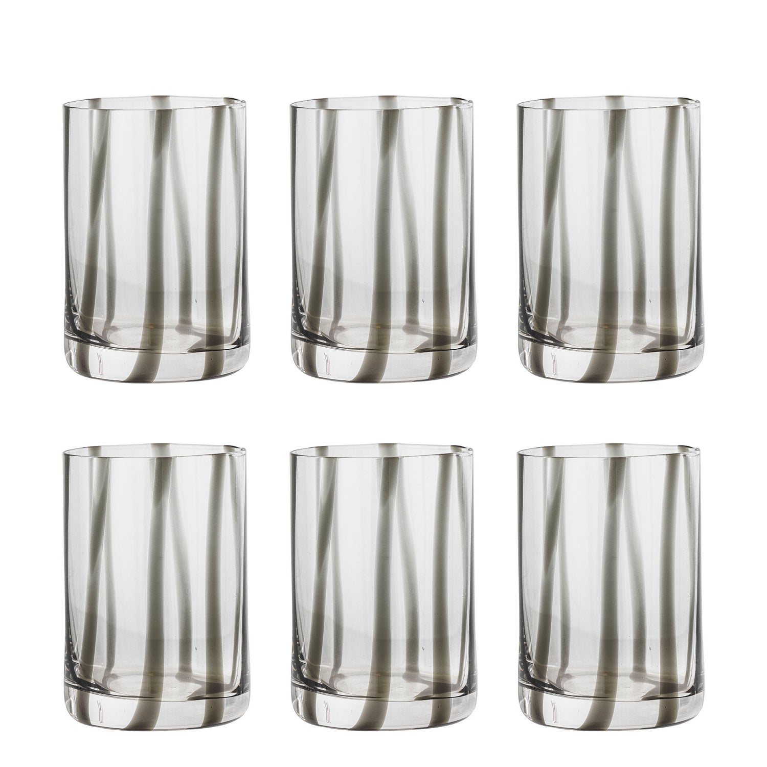 Bloomingville Silja bebendo vidro, multipak, preto, vidro