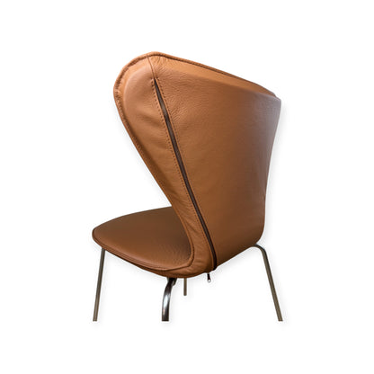 Capa completa para Arne Jacobsen 3107 Cadeira em couro preto