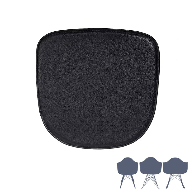 Almofada preta de luxo para as cadeiras Charles Eames DAW, DAR, DAX, DAL e RAR