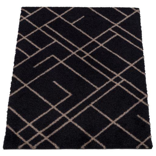 GULVMÅTTE 60 x 90 CM - LINES/SAND BLACK - Tica Copenhagen - DesignGaragen.dk