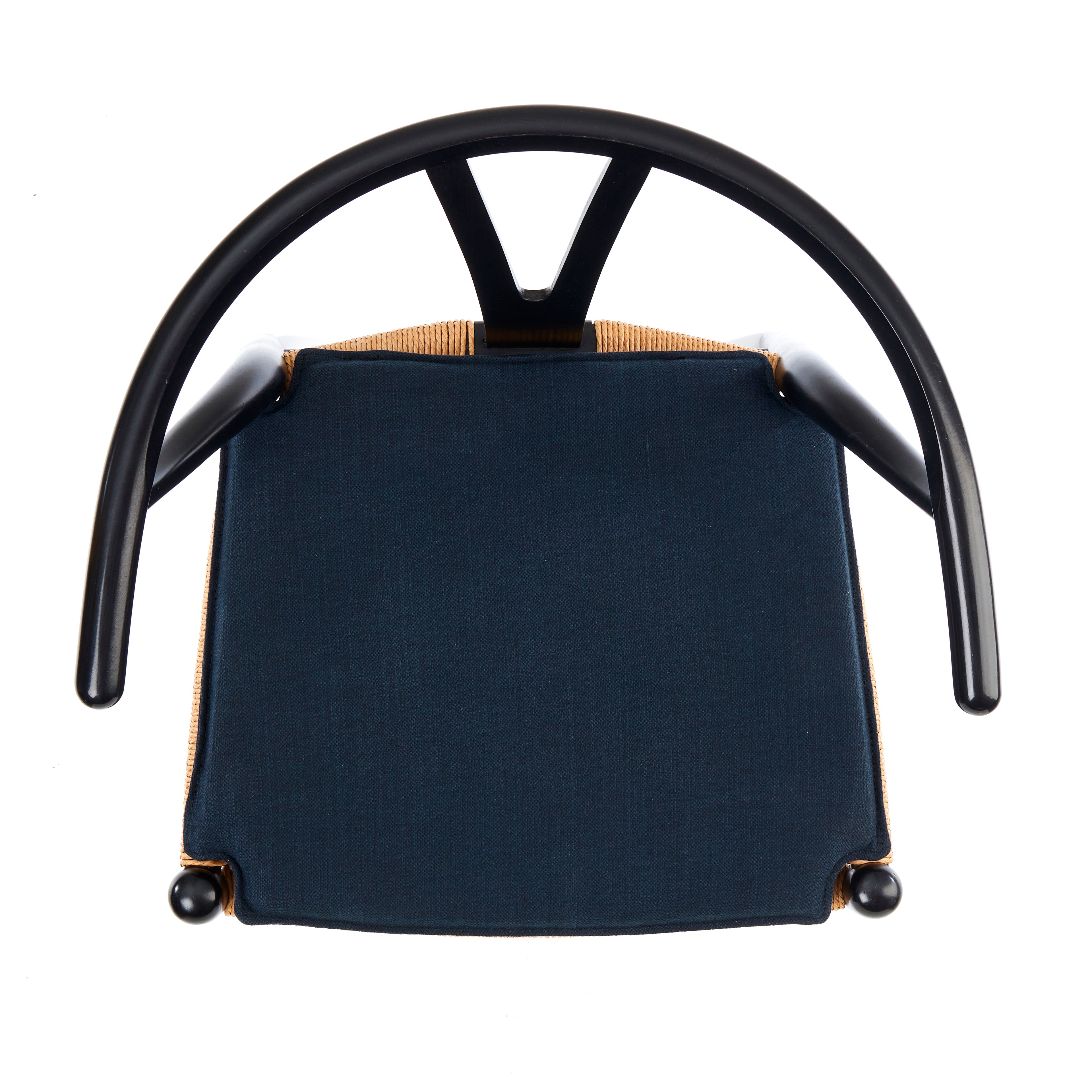 Almofada para Hans J. Wegner Y-Cheir Ch24 em preto preto preenchimento