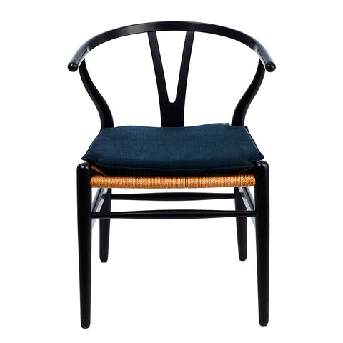 Almofada para cadeira Y Hans J. Wegner CH24 em - estofamento em tecido preto