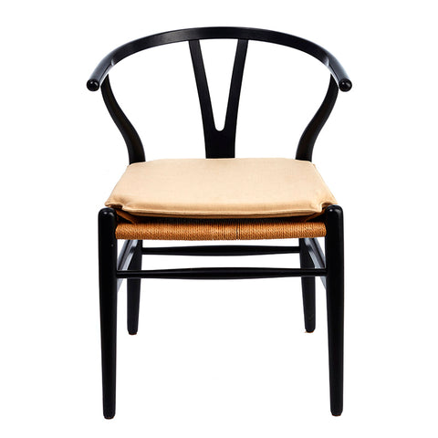 Almofada para cadeira Y Hans J. Wegner CH24 in - estofamento em tecido bege claro