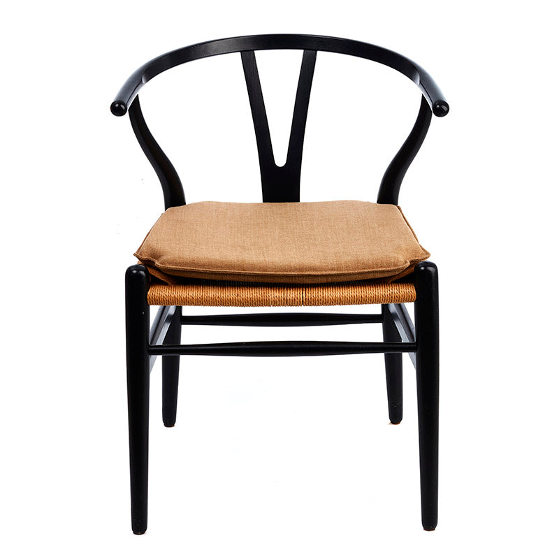 Almofada para Hans J. Wegner Y-Cheir Ch24 em preenchimento de tecido bege desgastado