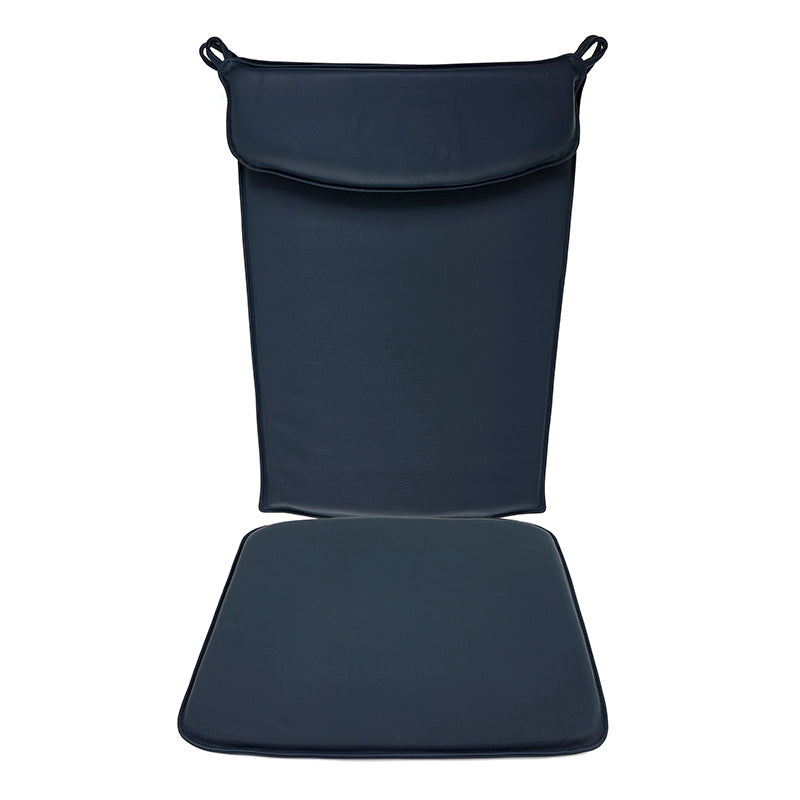 Almofada de cadeira de balanço J16 definida em couro da marinha
