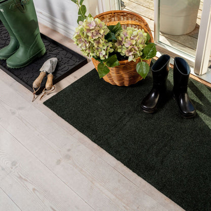 GULVMÅTTE 90 X 130 cm - UNI COLOR/DARK GREEN - Tica Copenhagen - DesignGaragen.dk