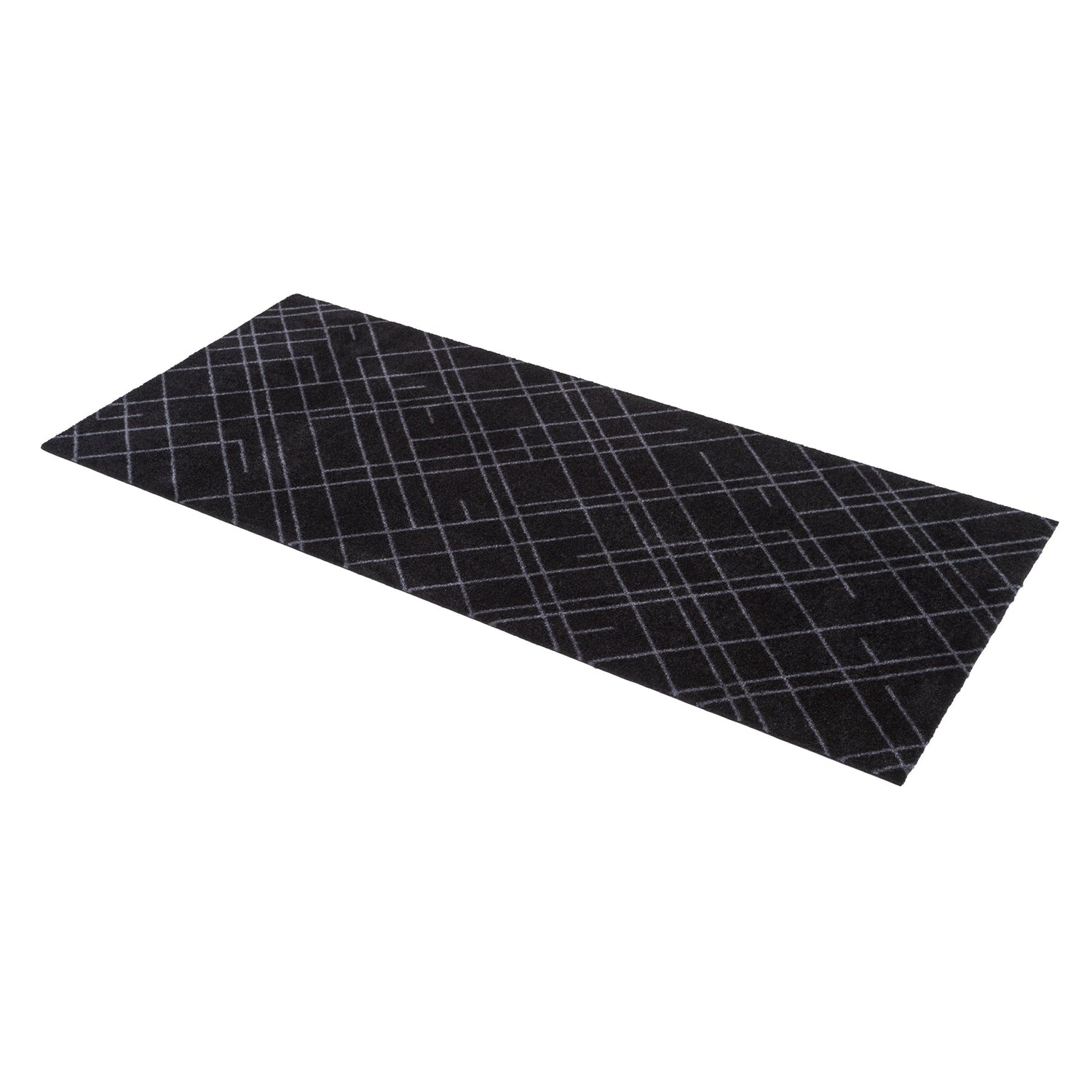 Mate de piso 67 x 150 cm - linhas/cinza preto