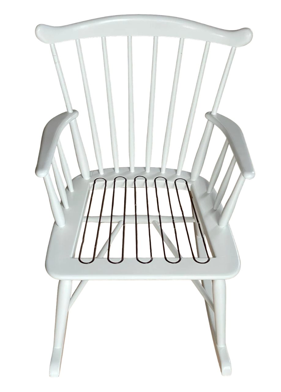 Almofada de couro preto de luxo para a cadeira de balanço de farstrup Modelo 183