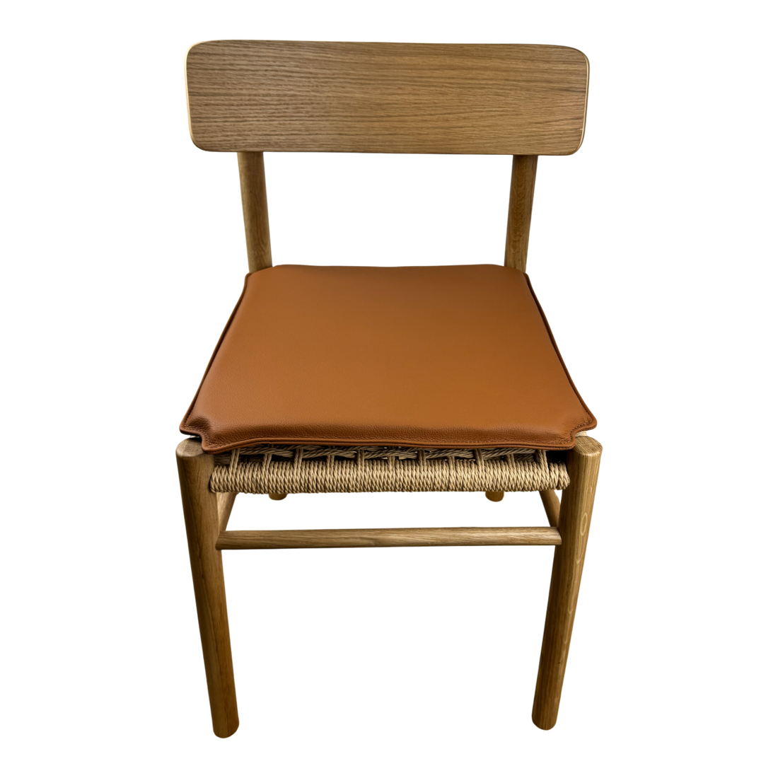 Almofada para Jysk ISLEV em couro conhaque