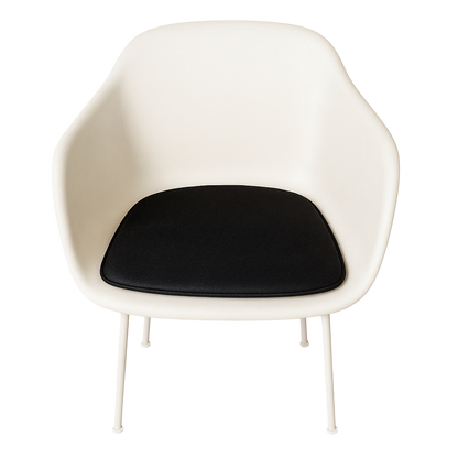 Almofada de luxo para a cadeira de poltrona de fibra muto em - couro preto