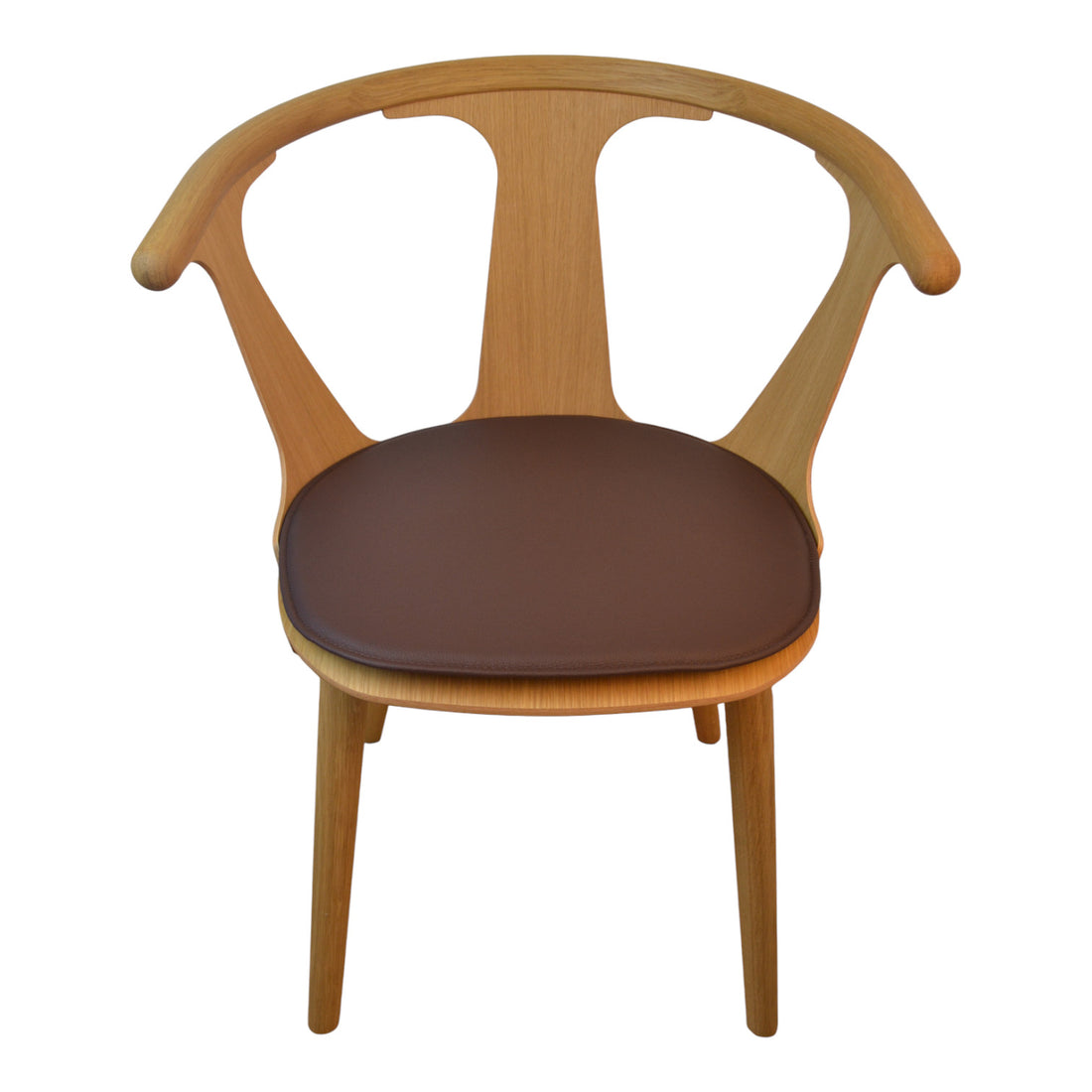 Almofada de luxo para &amp; Tradition Sk1 entre cadeira em - couro marrom escuro