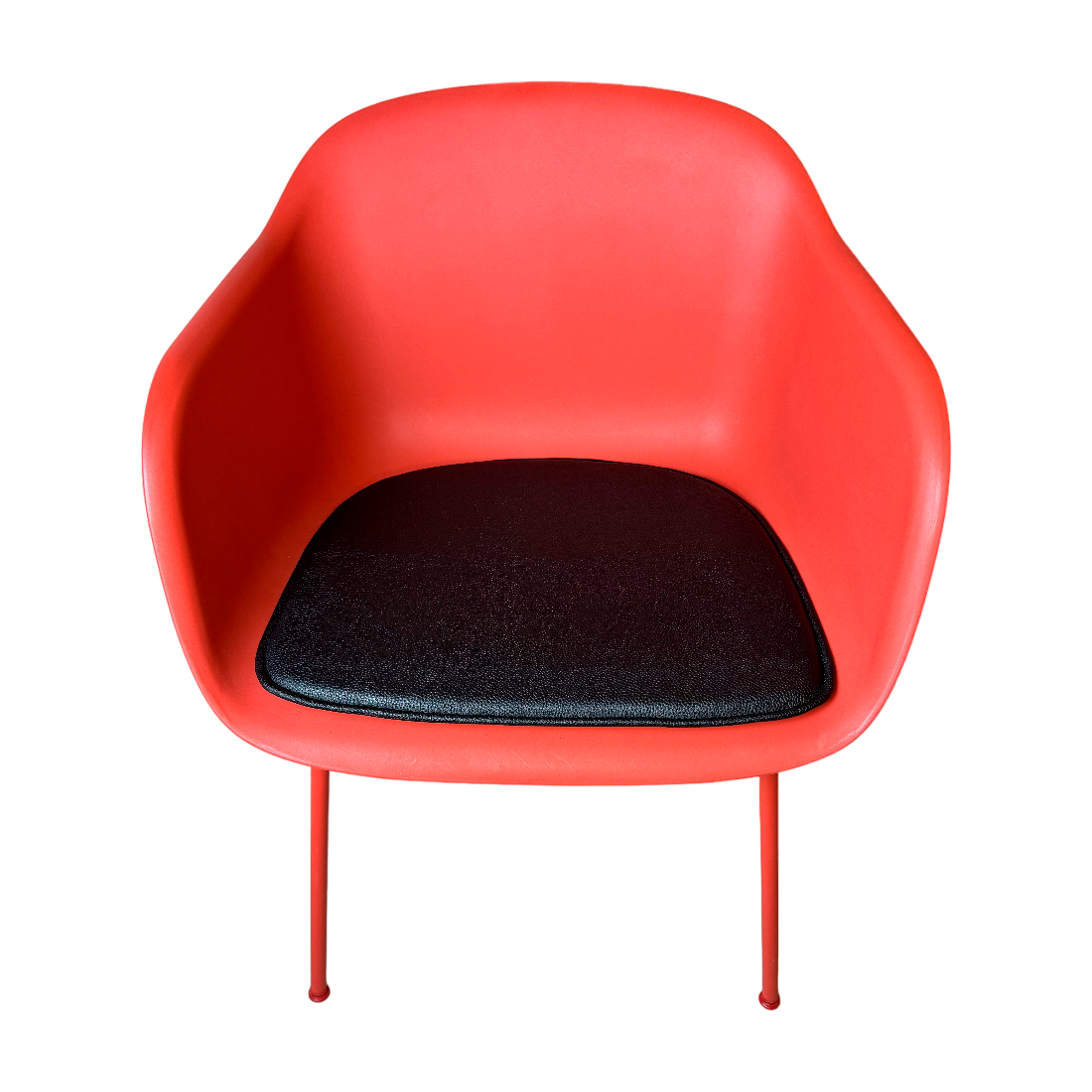 Almofada de couro preto de luxo para a cadeira de poltrona de fibra muto