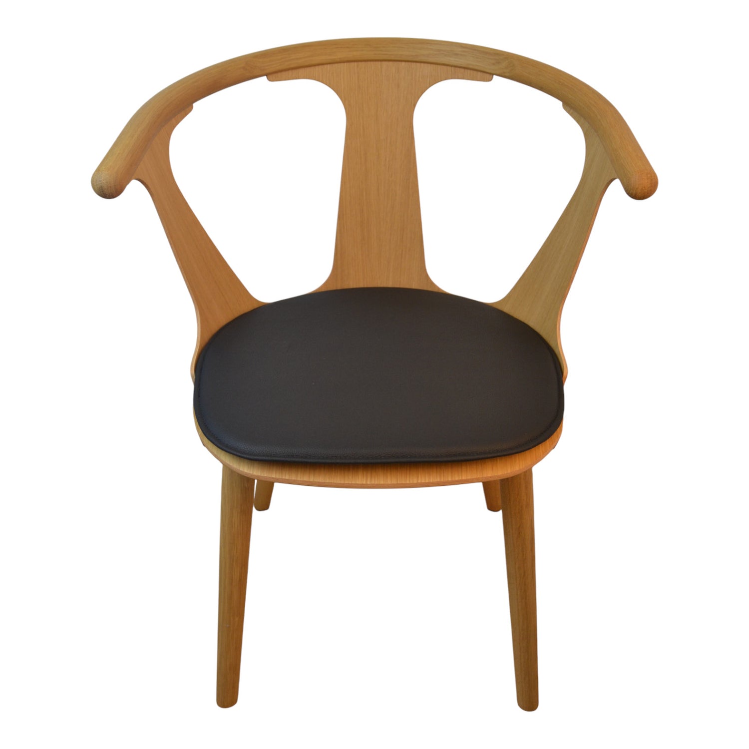 Almofada de luxo para &amp; Tradition Sk1 entre cadeira em - couro preto