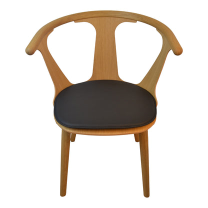 Almofada de luxo para &amp; Tradition Sk1 entre cadeira em - couro preto
