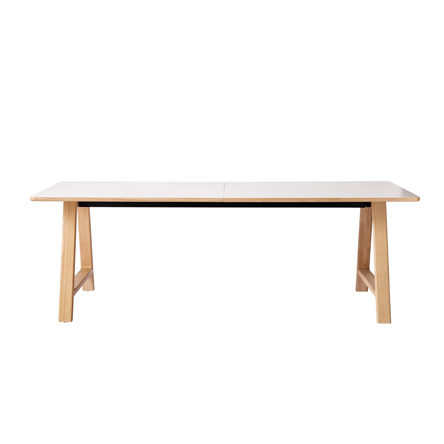 T11 Pull -Out Table Laminado branco - tapete (branco de cristal)