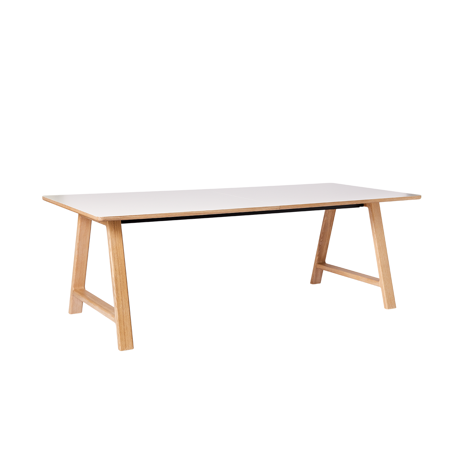T11 Pull -Out Table Laminado branco - tapete (branco de cristal)
