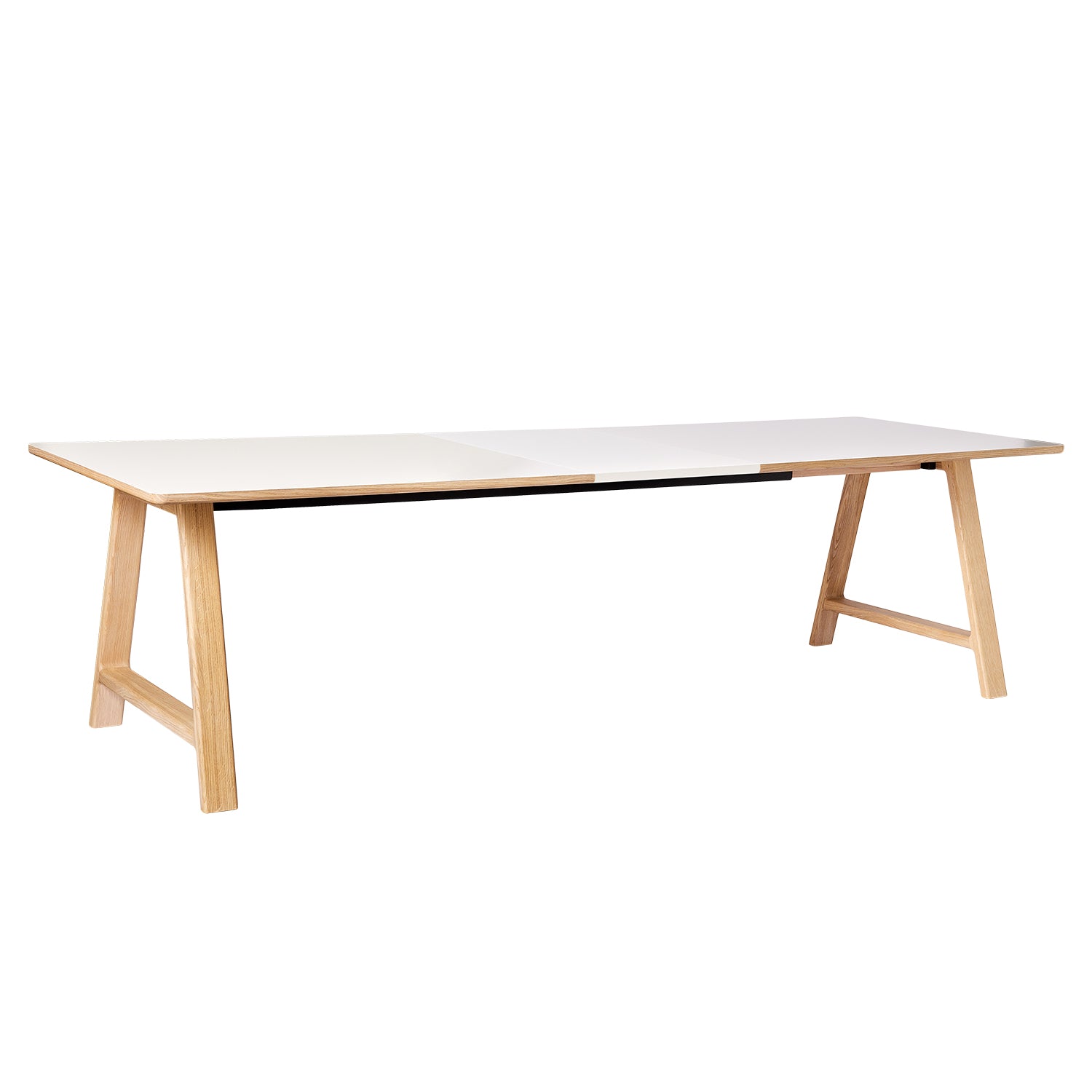 T11 Pull -Out Table Laminado branco - tapete (branco de cristal)