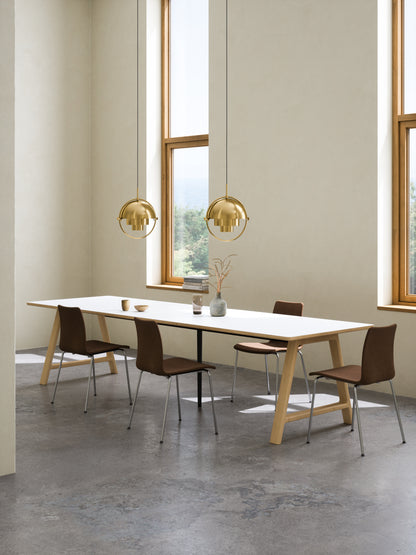 T11 Pull -Out Table Laminado branco - tapete (branco de cristal)