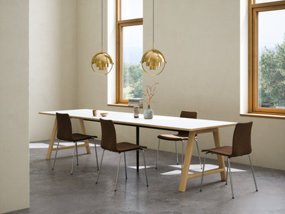 T11 Pull -Out Table Laminado branco - tapete (branco de cristal)