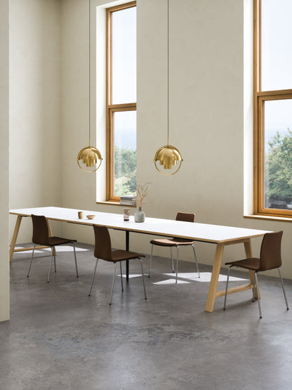 T11 Pull -Out Table Laminado branco - tapete (branco de cristal)
