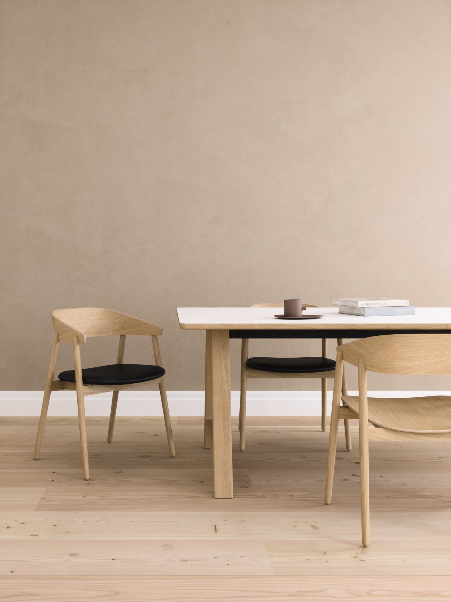 T11 Pull -Out Table Laminado branco - tapete (branco de cristal)