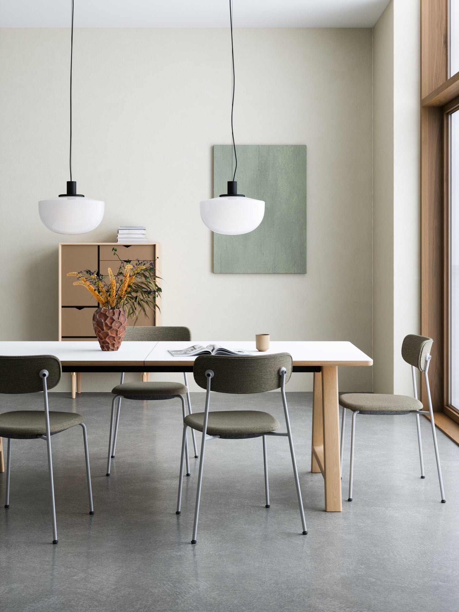 T11 Pull -Out Table Laminado branco - tapete (branco de cristal)