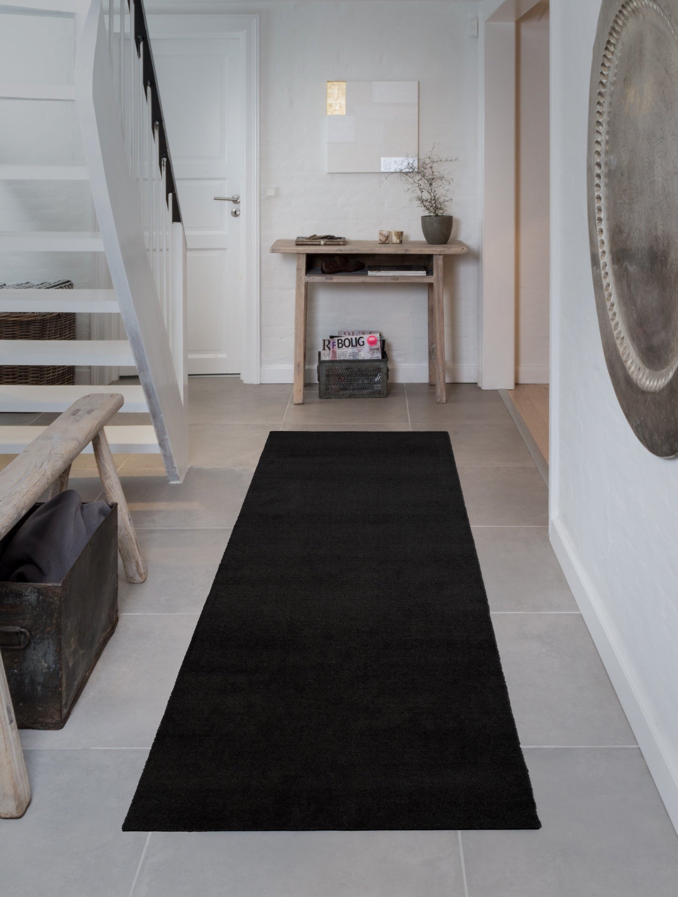 TÆPPE/MÅTTE 90 x 200 CM - UNI COLOR/SORT - Tica Copenhagen - DesignGaragen.dk