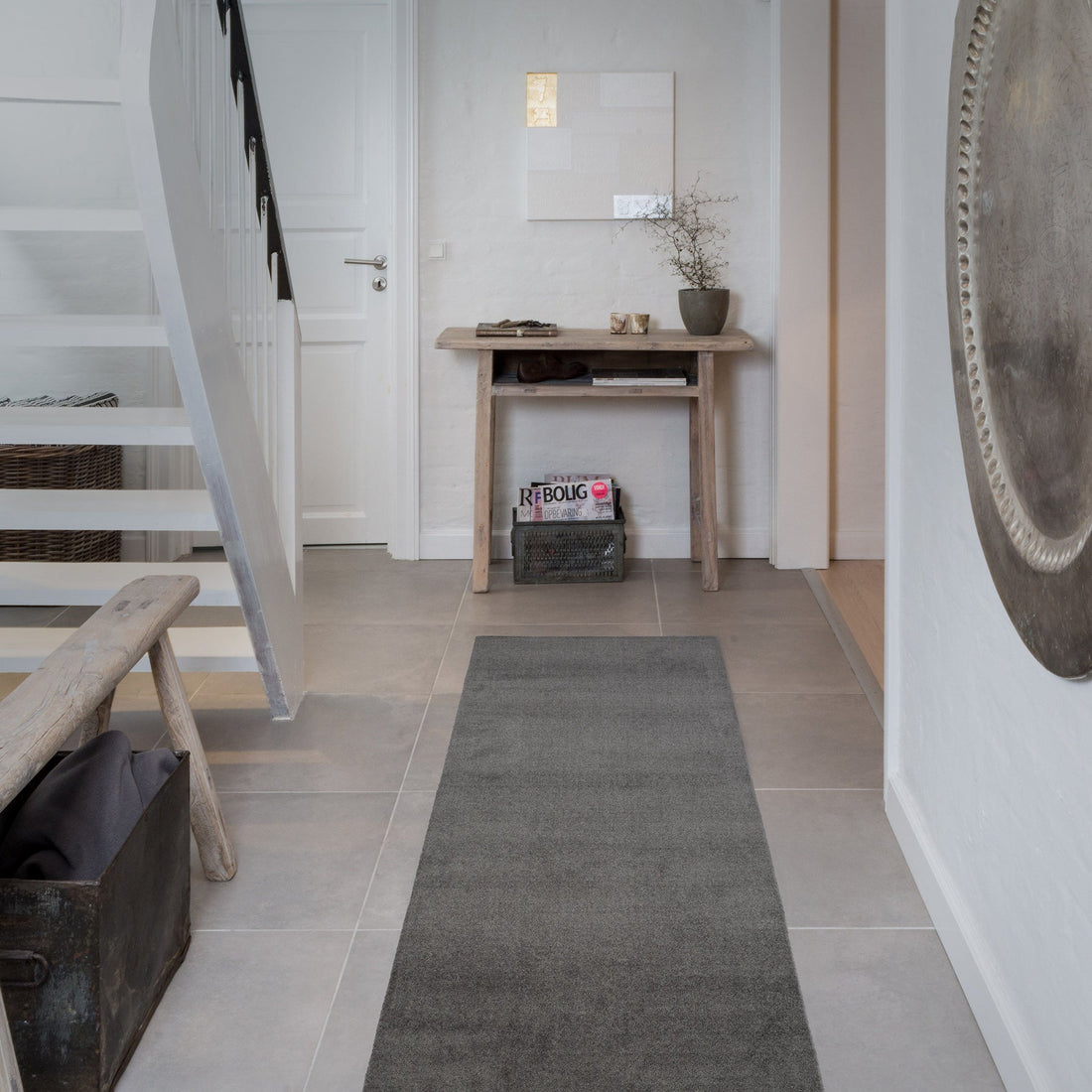 TÆPPE/MÅTTE 67 x 200 cm - UNI COLOR/STEELGREY - Tica Copenhagen - DesignGaragen.dk