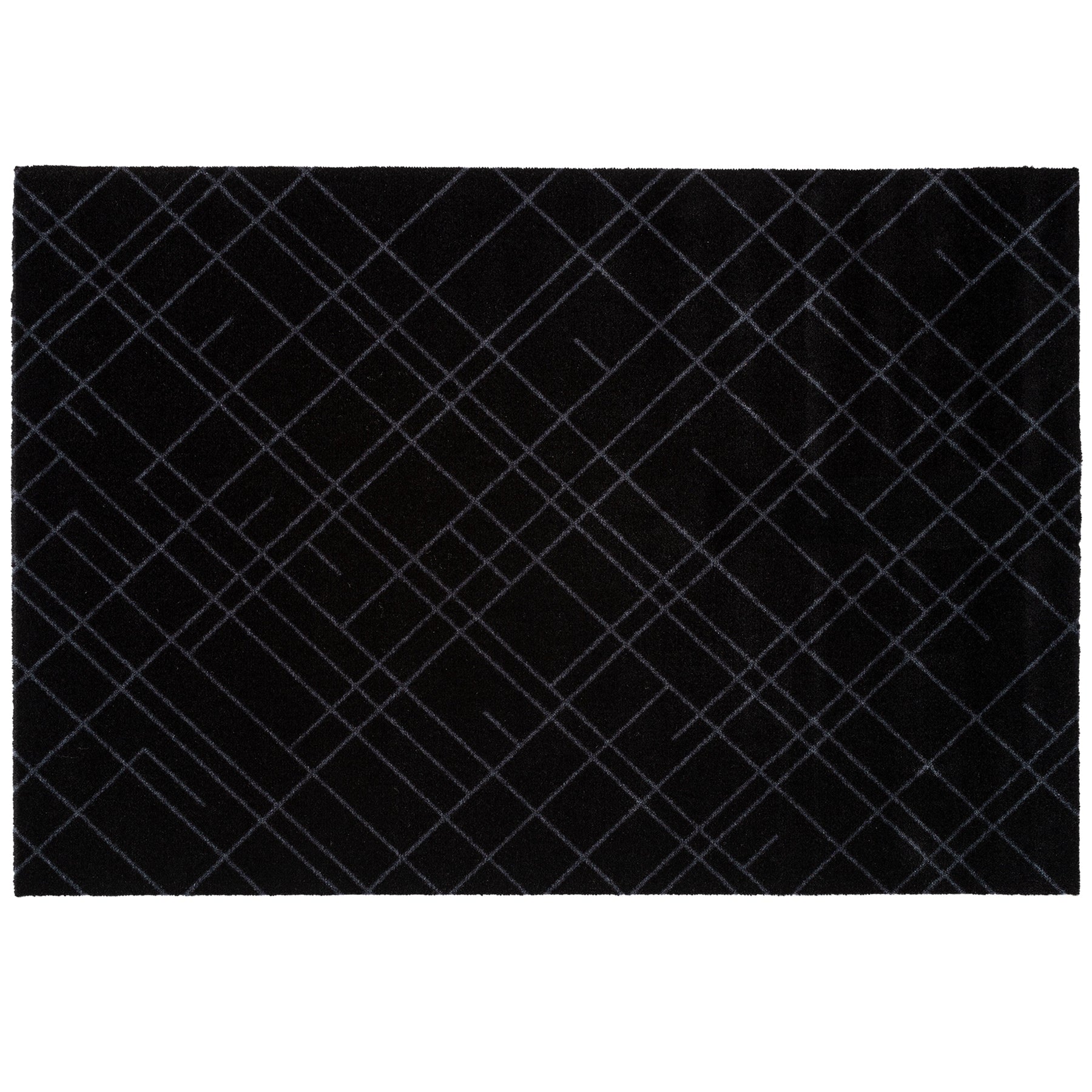 Mate de piso 90 x 130 cm - linhas/cinza preto