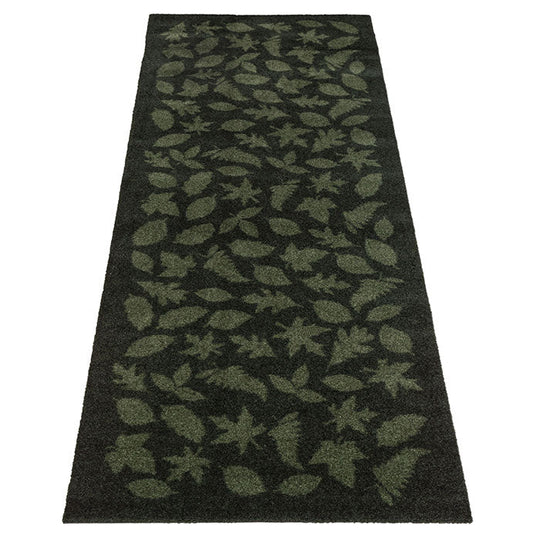 GULVMÅTTE 67 x 200 CM - LEAVES/DARK GREEN - Tica Copenhagen - DesignGaragen.dk