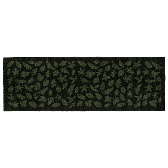 GULVMÅTTE 67 x 200 CM - LEAVES/DARK GREEN - Tica Copenhagen - DesignGaragen.dk