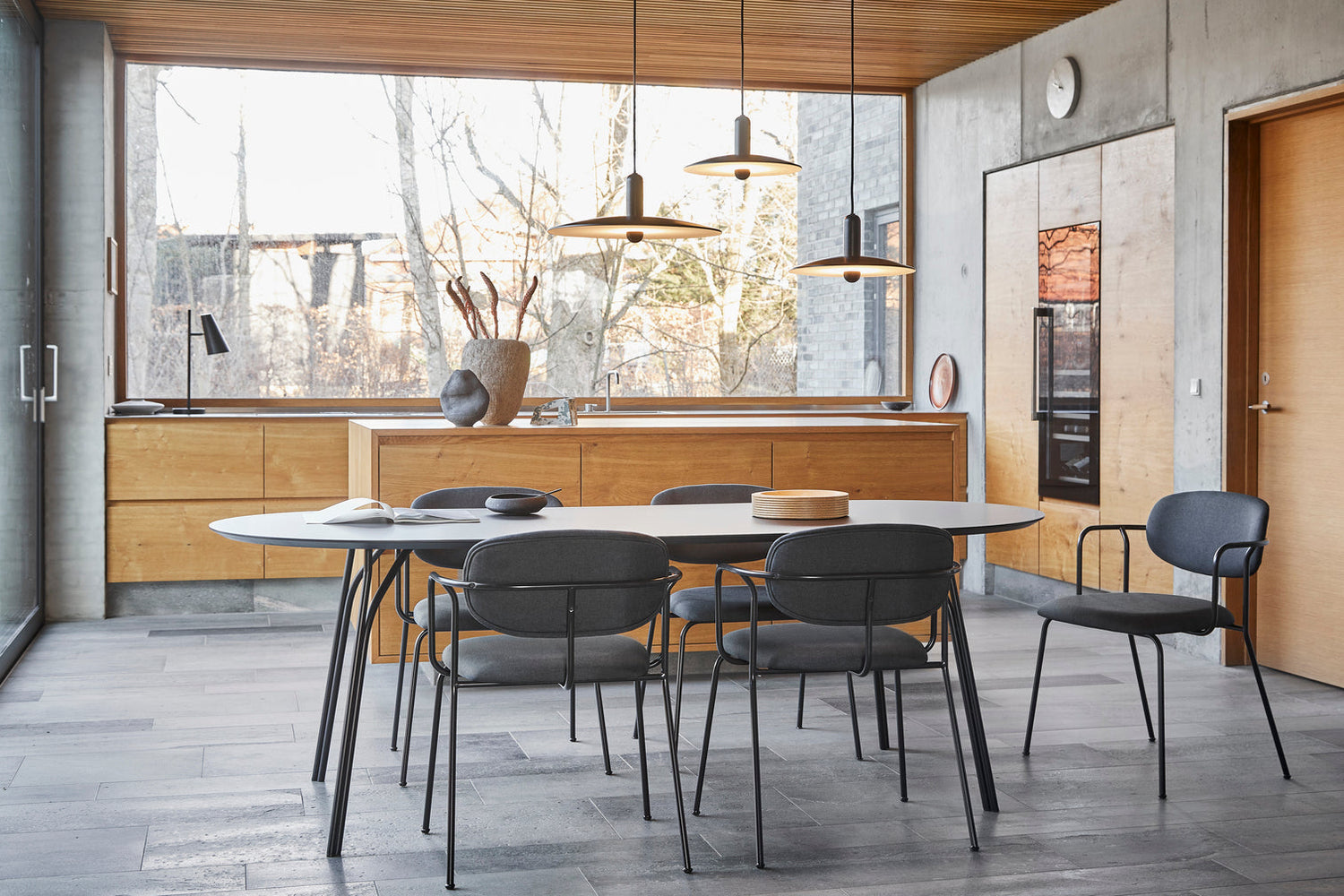 Mesa de jantar Tree (220 cm) - Preto/Preto