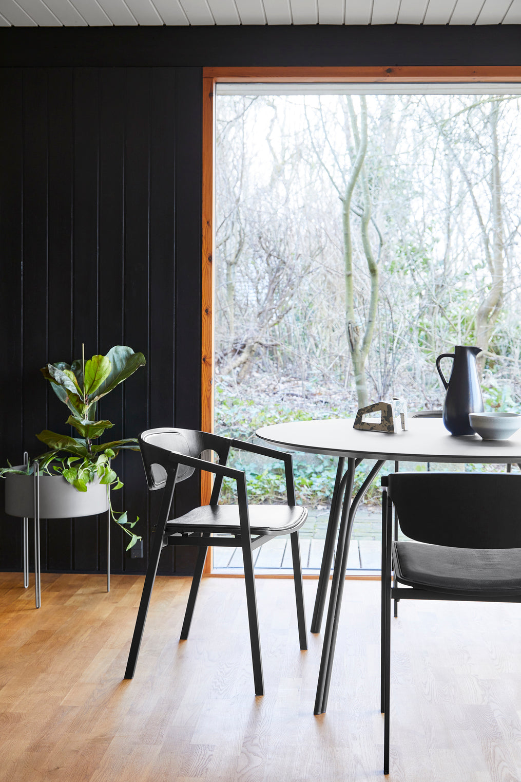 Mesa de jantar Tree (120 cm) - Preto/Preto