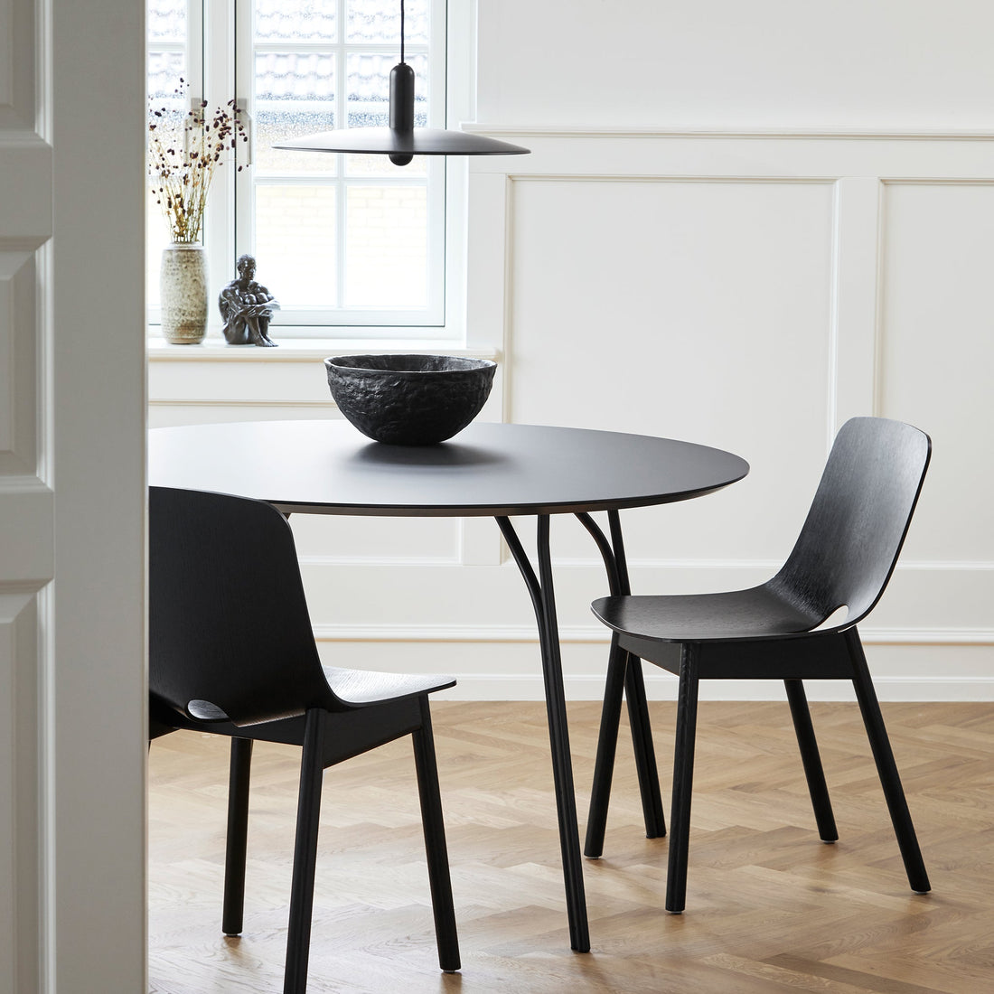 Mesa de jantar Tree (120 cm) - Preto/Preto