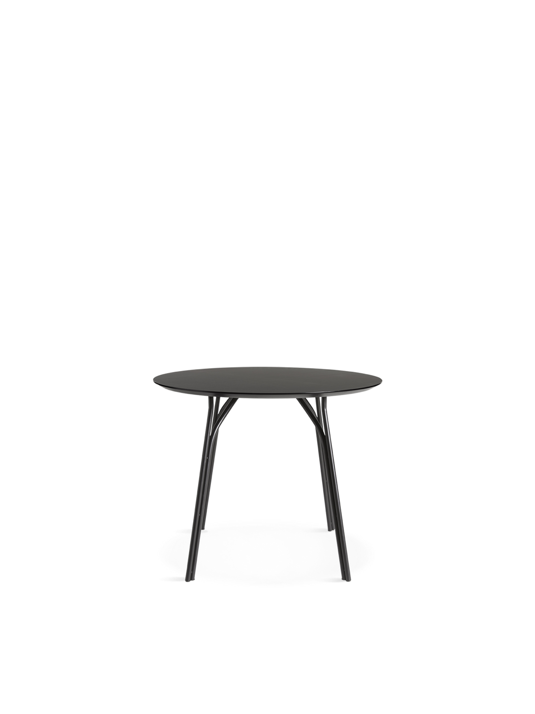 WOUD - Mesa de jantar em árvore (90 cm) - Preto/Preto