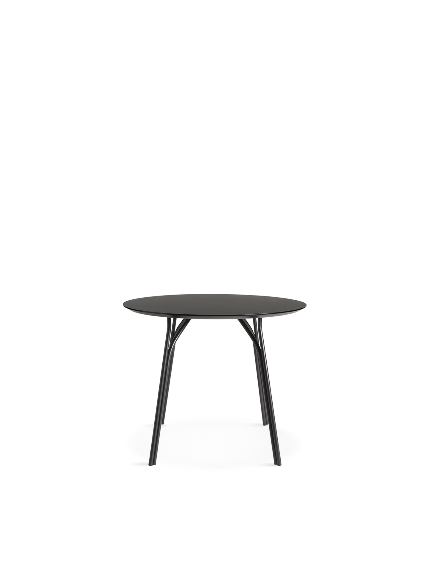 WOUD - Mesa de jantar em árvore (90 cm) - Preto/Preto
