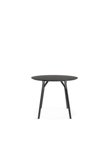 WOUD - Mesa de jantar em árvore (90 cm) - Preto/Preto