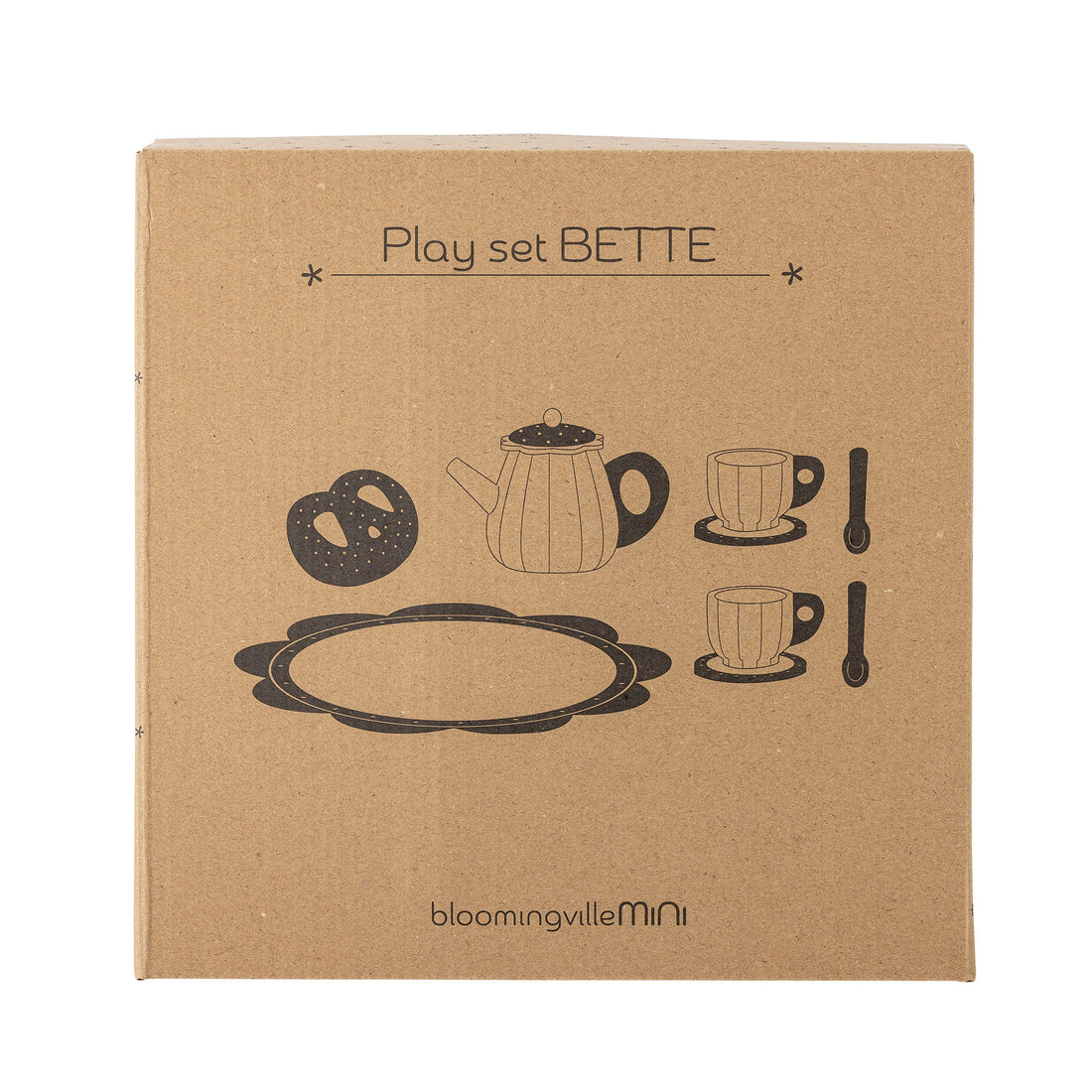 Bloomingville Mini Bette Toys, Kitchen Conjunto, Brown, FSC®100%, MDF