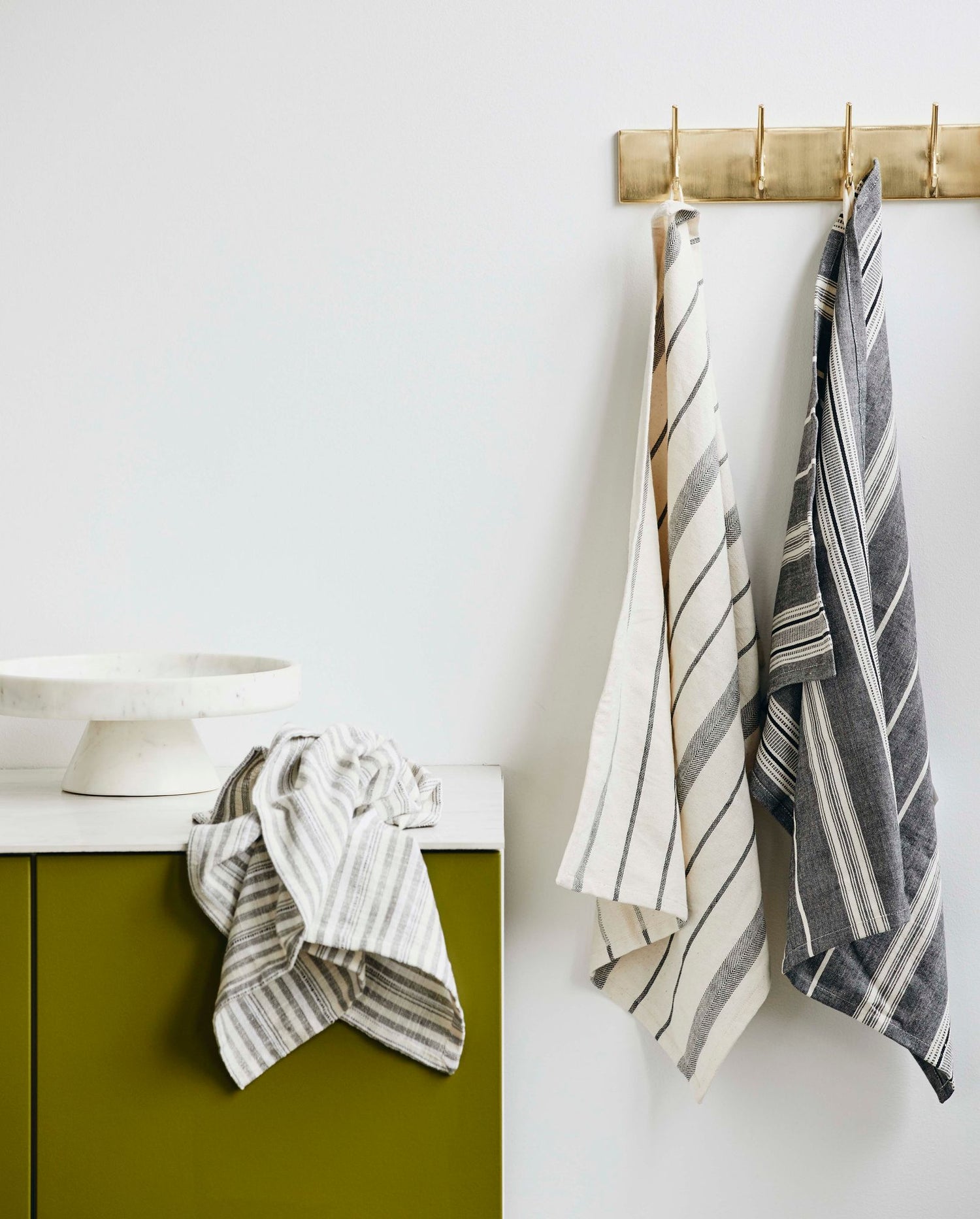 Toalha de algodão Orion - 50x70 cm - Off White/Black