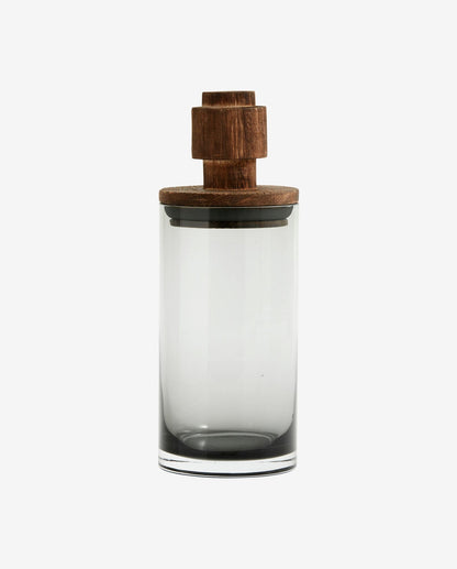 Vidro de armazenamento de sálvia com tampa de madeira - 900 ml