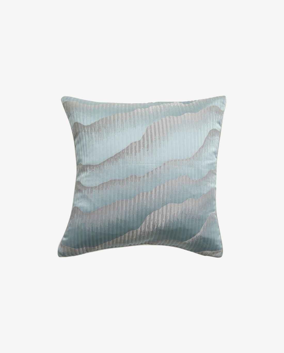 Capa de travesseiro de AVIOR em cetim - 45x45 - azul claro/cinza