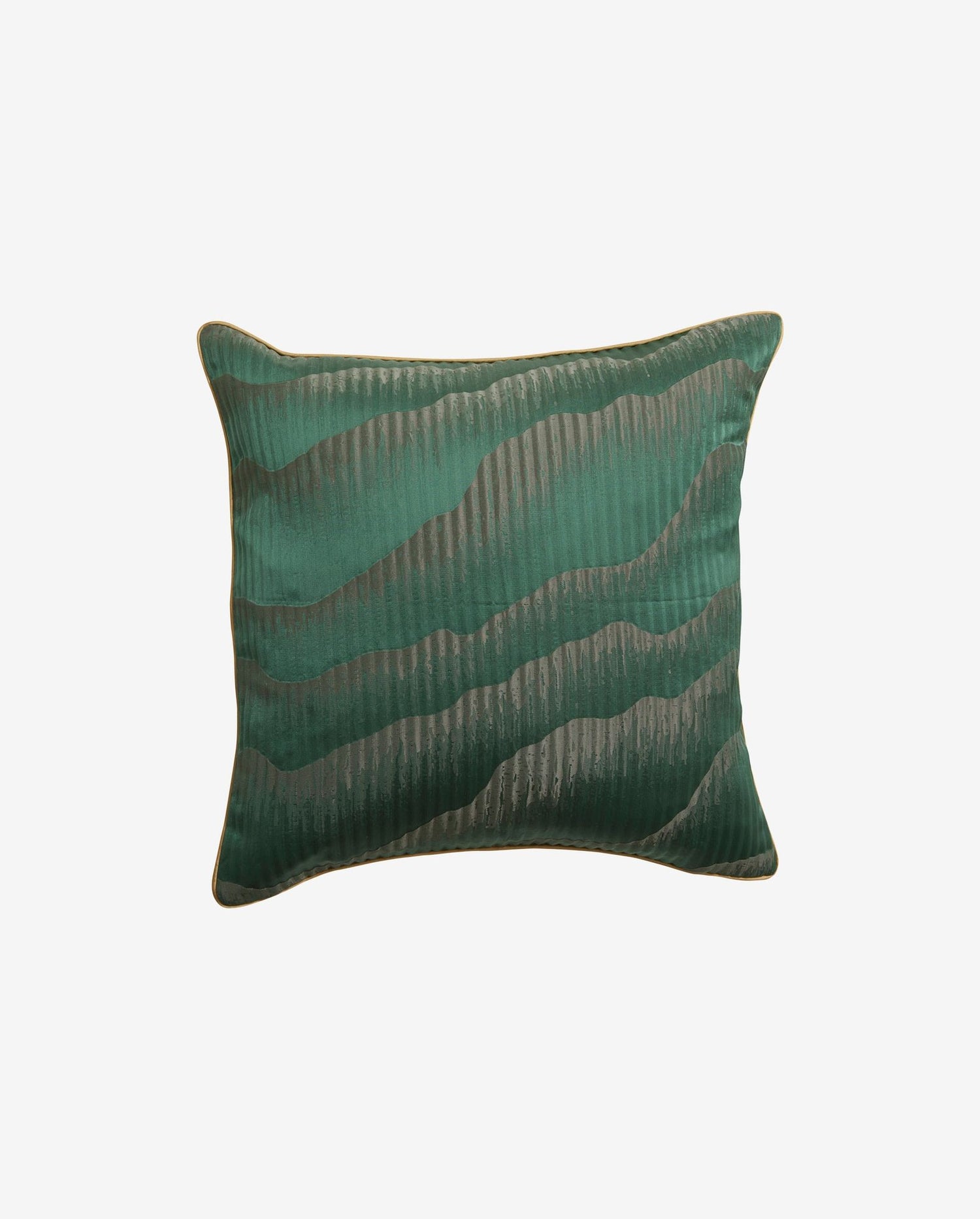 Capa de travesseiro de AVIOR em cetim - 45x45 - Verde escuro