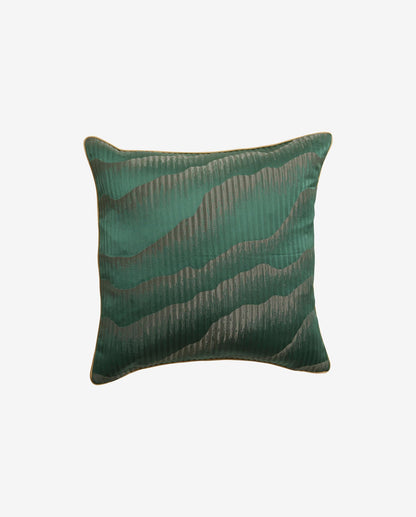 Capa de travesseiro de AVIOR em cetim - 45x45 - Verde escuro