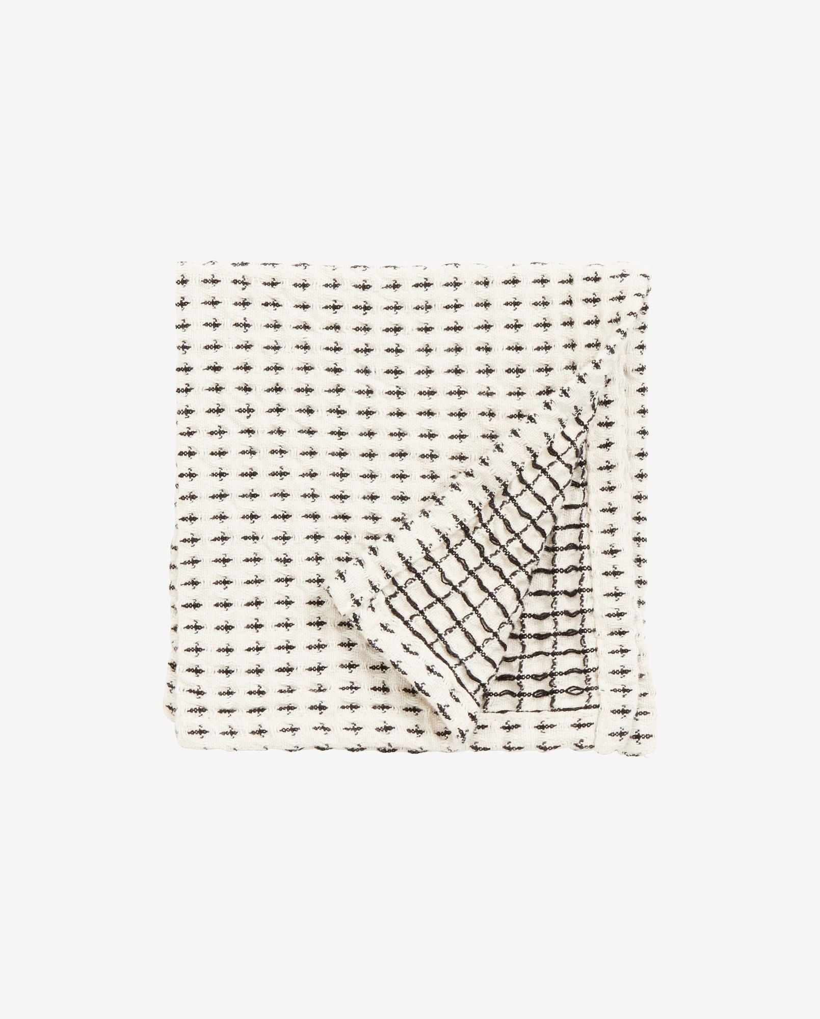 Waffle Waffle prato - branco cru/preto