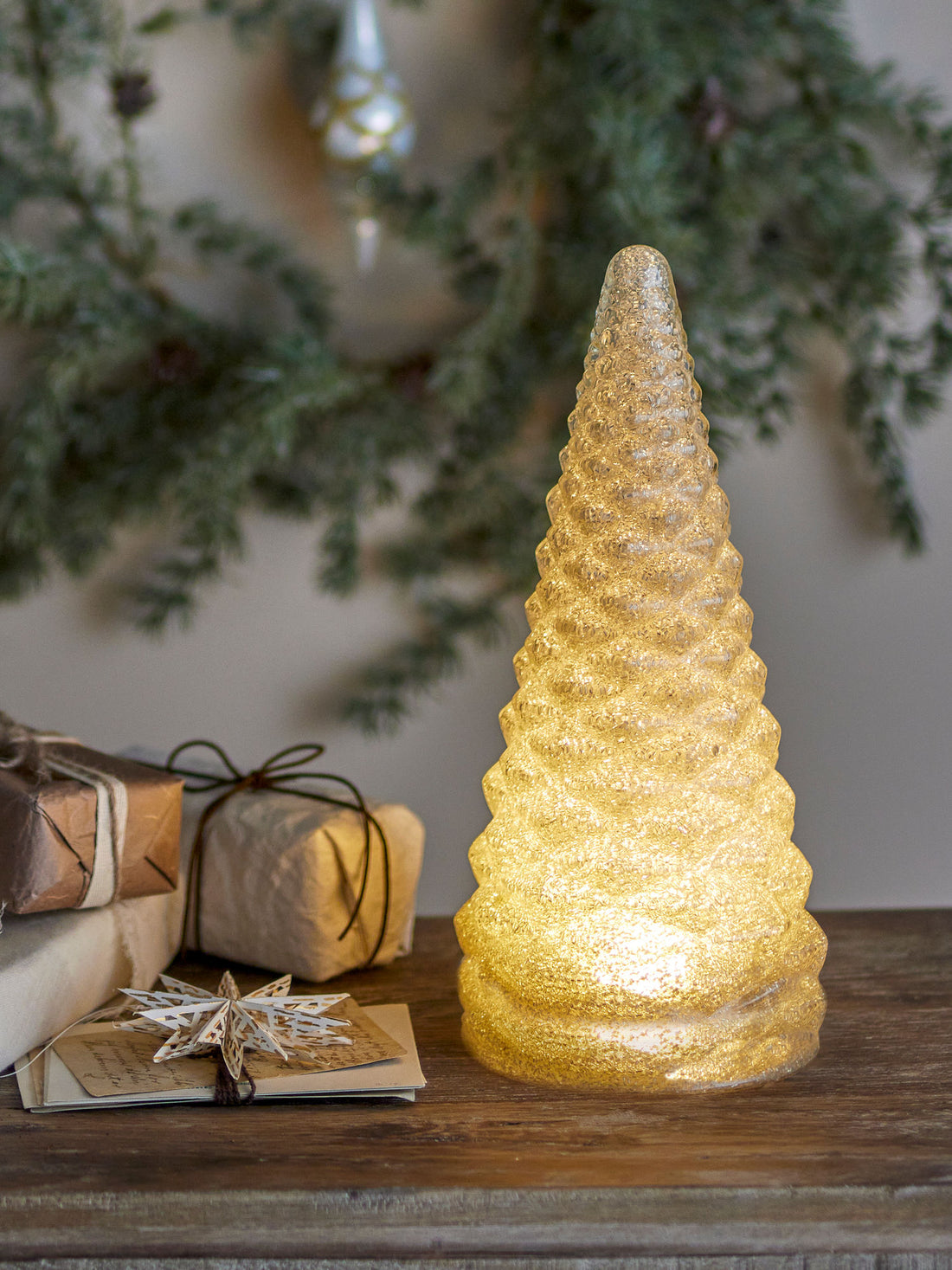 Bloomingville Emilius Deko árvores, prata, vidro reciclado