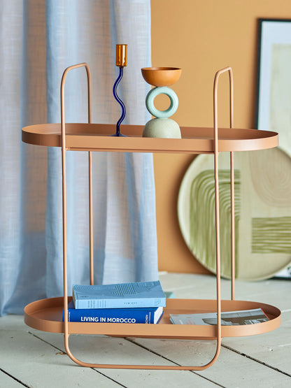 Tabela lateral de Bloomingville REET, marrom, metal