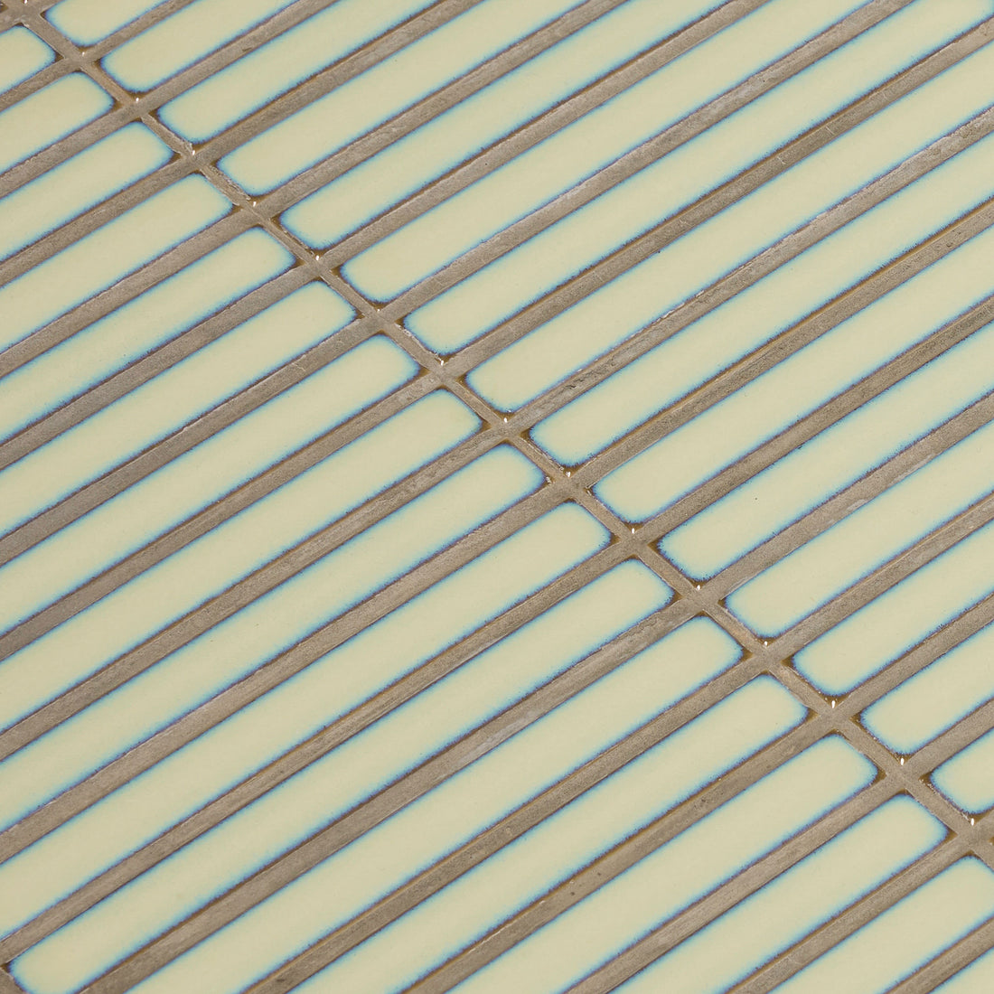 Mesa lateral em azulejo Menta/Natural - 45x50xh44cm