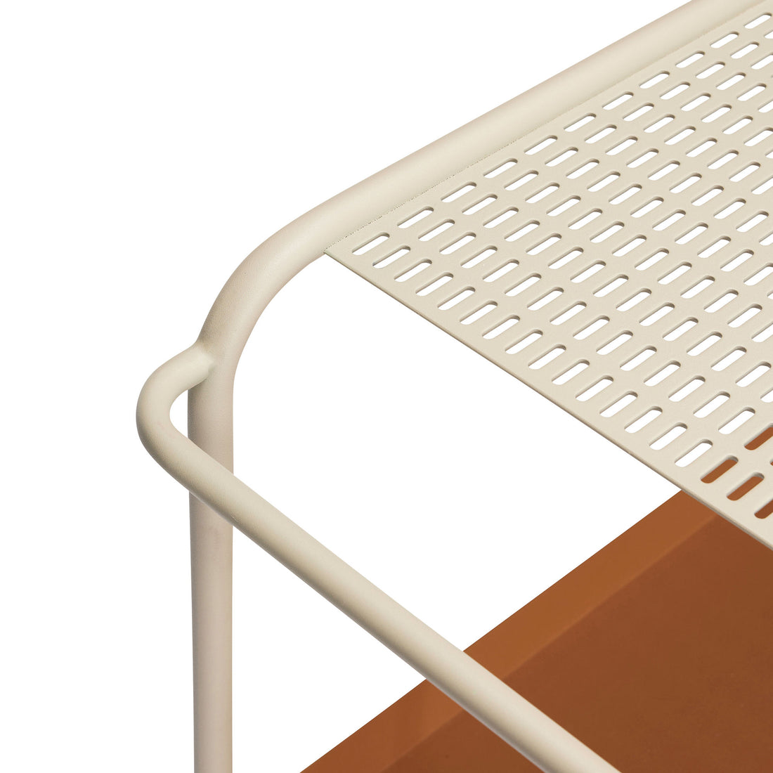 Mesa rolante Hübsch Push Areia/Marrom