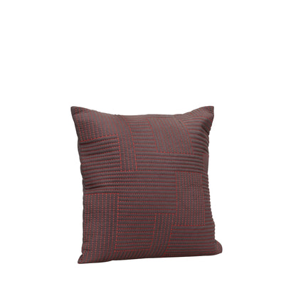 Hübsch Floy travesseiro marrom/vermelho